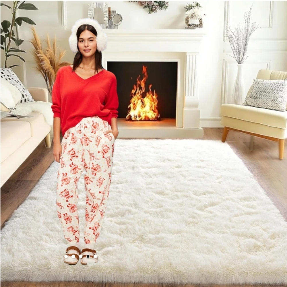 Old Navy Ladies Match The Fam Santa & Reindeer Flannel Pajama Joggers